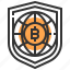 bitcoin, finance, money, currency, protect, security, shield 