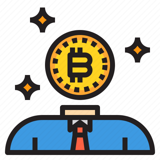 Bitcoin, business, currency, man, money icon - Download on Iconfinder