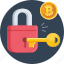 bitcoin, coin, cryptocurrency, key, lock, private, public 