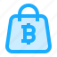bitcoin, cryptocurrency, bag, payment, shopping 
