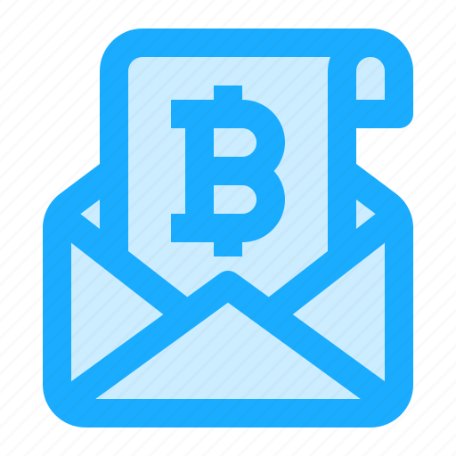 Bitcoin, cryptocurrency, email, tax, message icon - Download on Iconfinder
