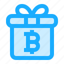bitcoin, cryptocurrency, gift, box, cardboard