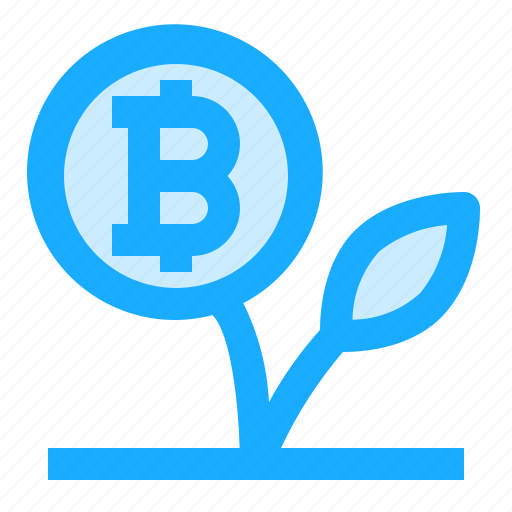 Bitcoin, cryptocurrency, growth, plant, investment icon - Download on Iconfinder