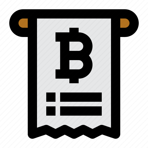 Bitcoin, cryptocurrency, bill, invoice, check icon - Download on Iconfinder