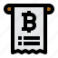 bitcoin, cryptocurrency, bill, invoice, check 