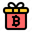 bitcoin, cryptocurrency, gift, box, cardboard 