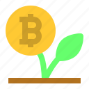 bitcoin, cryptocurrency, growth, plant, investment