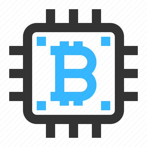 Bitcoin, cryptocurrency, processor, chip, blockchain icon - Download on Iconfinder