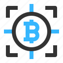 bitcoin, cryptocurrency, target, bullseye, goal