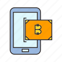 bitcoin, blockchain, cryptocurrency, digital currency, mobile payment, smart phone, transaction