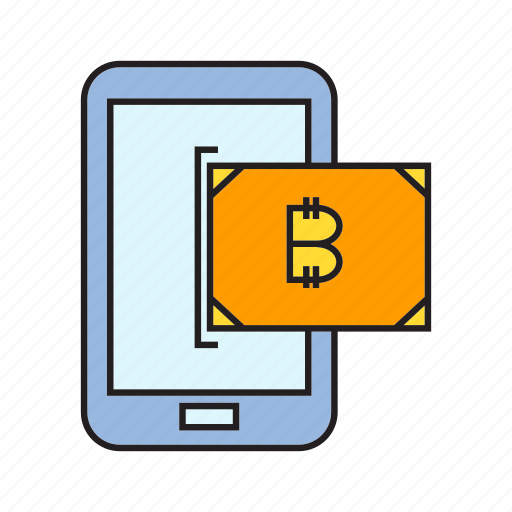 Bitcoin, blockchain, cryptocurrency, digital currency, mobile payment, smart phone, transaction icon - Download on Iconfinder