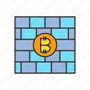 bitcoin, blockchain, cryptocurrency, digital currency, protection, security, wall