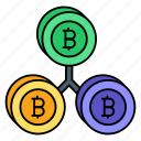 network, bitcoin, coins, cash, money, market