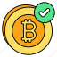 bitcoin, accepted, arrow, here, payment, coins 