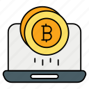 bitcoin, earning, led, arrow, online