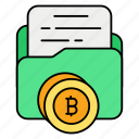bitcoin, folder, file, envelope, pages, coins