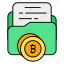 bitcoin, folder, file, envelope, pages, coins 