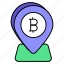 bitcoin, location, point, marker, map, pin 