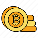 bitcoins, coins, money, currency, circle