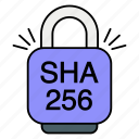 sha 256, hash, security, crypto, currency, lock