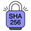 sha 256, hash, security, crypto, currency, lock 
