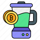 bitcoin, mixer, coin, arrow, crypto, currency