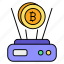 bitcoin, hologram, money, technology, business 