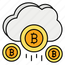 cloud, bitcoin, crypto, blockchain, machinery