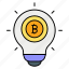 bitcoin, innovation, money, invention, idea, bulb 