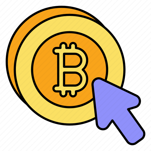 Click, button, push, trigger, clicker, bitcoin icon - Download on Iconfinder