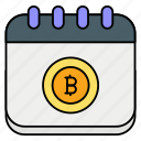 bitcoin, calender, date, time, year, schedule