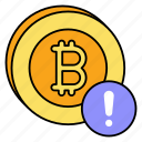 bitcoin, error, crypto, attention, alert, warning