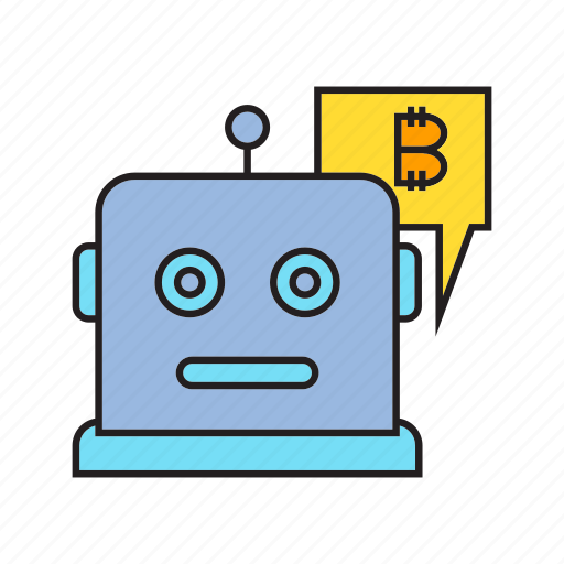 Artificial intelligence, bitcoin, blockchain, bot, cryptocurrency, digital currency, robot icon - Download on Iconfinder
