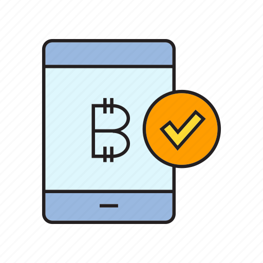 Approve, bitcoin, blockchain, check, cryptocurrency, digital currency, smart phone icon - Download on Iconfinder