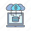bitcoin, cloud computing, cryptocurrency, hosting, laptop, network, server 
