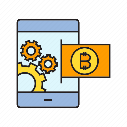 Bitcoin, cryptocurrency, digital currency, mobile payment, smart phone, transaction icon - Download on Iconfinder
