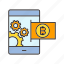 bitcoin, cryptocurrency, digital currency, mobile payment, smart phone, transaction 