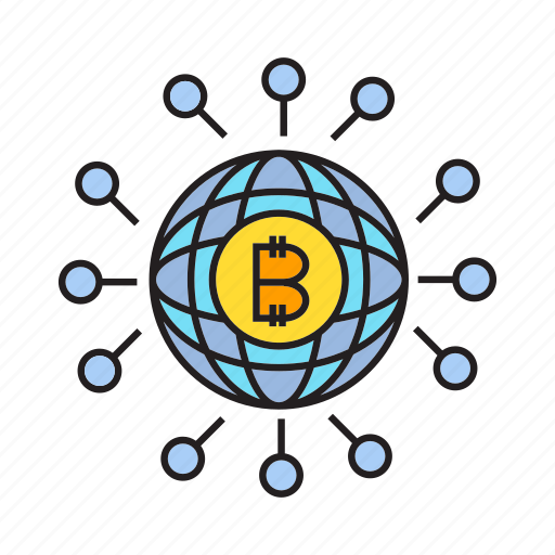 Bitcoin, global, globe, link, network, share, world icon - Download on Iconfinder