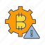 bitcoin, blockchain, cog, cryptocurrency, digital currency, error, gear 