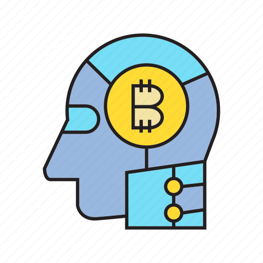 Artificial intelligence, bitcoin, blockchain, cryptocurrency, digital currency, head, robot icon - Download on Iconfinder