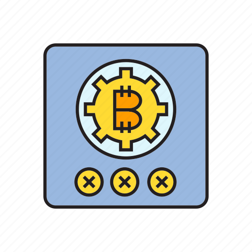 Bitcoin, cog, cryptocurrency, digital currency, lock, password, security icon - Download on Iconfinder