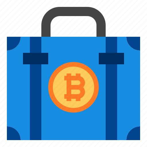 Bag, bitcoin, suitcase icon - Download on Iconfinder