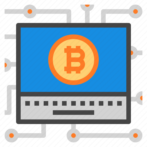 Bitcoin, computer, laptop icon - Download on Iconfinder