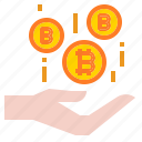 bitcoin, hand, income