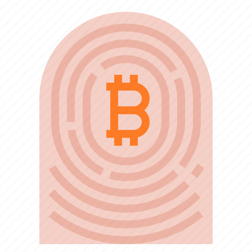 Bitcoin, fingerprint, id icon - Download on Iconfinder