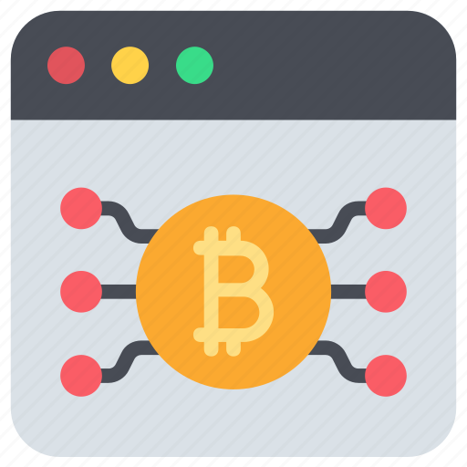 Bitcoin, blockchain web, cryptocurrency, internet, online, web, website icon - Download on Iconfinder