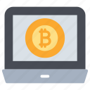 bitcoin earnings, electronic money, laptop, online bitcoin payments, online cryptocurrency, online digital currency, screen