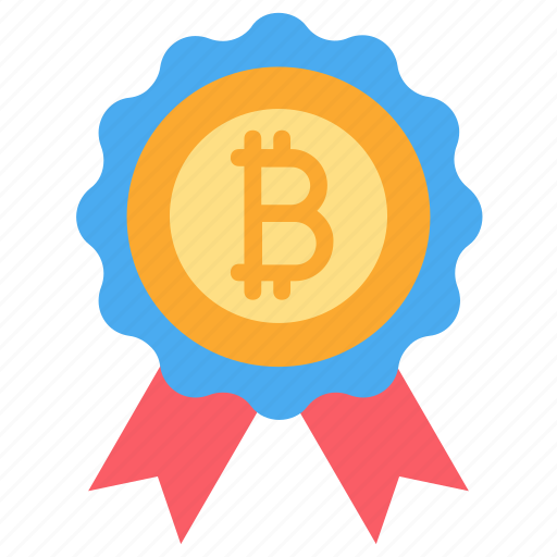 Appreciation, award, badge, bitcoin, block, cryptocurrency, reward icon - Download on Iconfinder