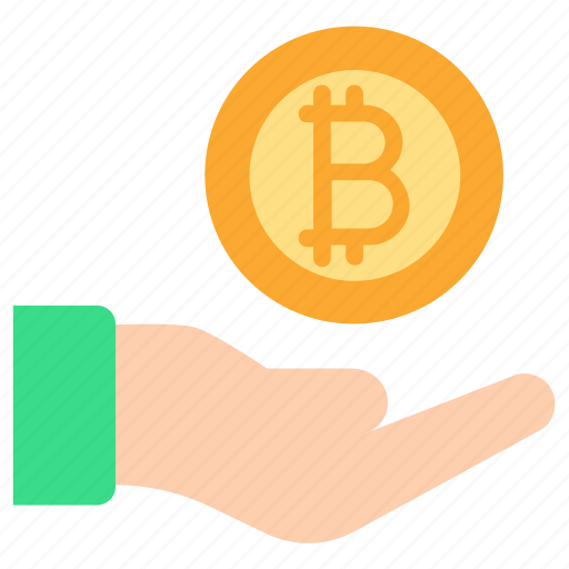 Bitcoin, coin, cryptocurrency, funding, hand, money, payment icon - Download on Iconfinder