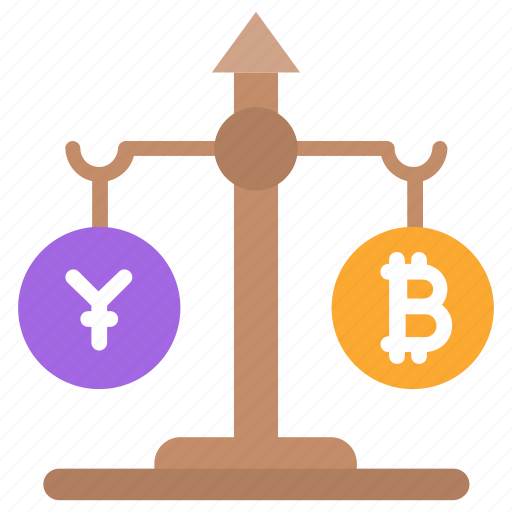 Balance, bitcoin, cryptocurrency, digital money, finance, weight, yuan icon - Download on Iconfinder
